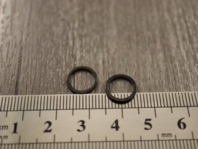 Linkki ympyrä, 10x1mm, umpi, musta/rst, 10kpl
