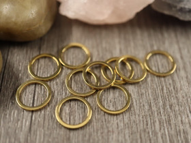 Linkki ympyrä, 10x1mm, umpi, PVD/ kulta/rst, 10kpl