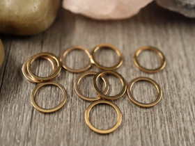 Linkki ympyrä, 10x1mm, umpi, PVD/ ruusukulta/rst, 10kpl