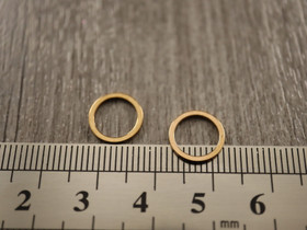 Linkki ympyrä, 10x1mm, umpi, PVD/ ruusukulta/rst, 10kpl