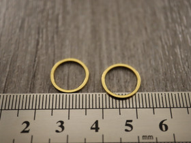 Linkki ympyrä matta, 12x0.9mm, umpi, 18K/kulta/rst, 10kpl