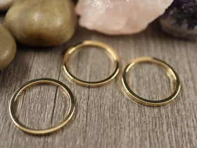 Linkki ympyrä, 20x1.5mm, umpi, 18K/vaaleakulta, 1kpl