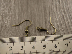 Korvakorukoukku 19x19mm, pronssi, 10 paria