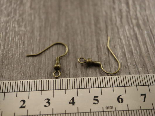 Korvakorukoukku 19x19mm, pronssi, 10 paria