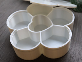 Säilytysrasia kukka, 12.5x12.5cm, Valkoinen / pinkki, 1kpl POSTIPAKETTI TOIMITUS