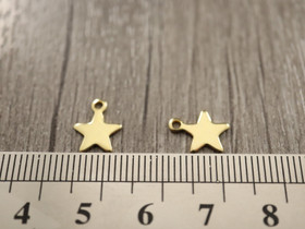 Tähtiriipus, 10x8mm, kulta/ rst, 1kpl