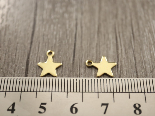Tähtiriipus, 10x8mm, kulta/ rst, 1kpl