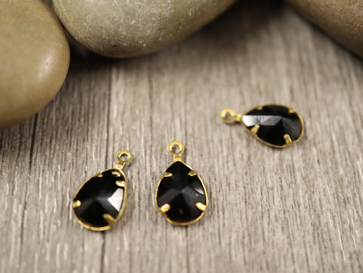 Pisarariipus, 12x7mm, musta/kulta, 1kpl