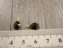 Pisarariipus, 12x7mm, musta/kulta, 1kpl