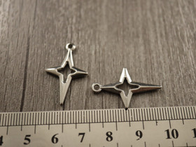 Tähtiriipus, 28x17mm, rst, 1kpl