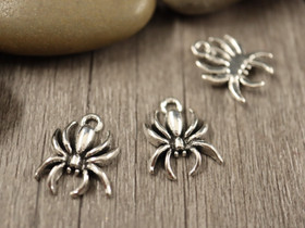 Hämähäkkiriipus, 18x14mm, kromi, 1kpl