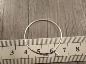 Korvakorurengas, 30x0.7mm, kirkashopea/ rst, 1pari