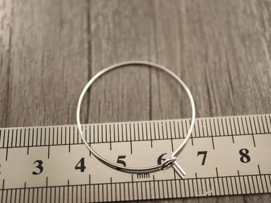 Korvakorurengas, 30x0.7mm, kirkashopea/ rst, 1pari