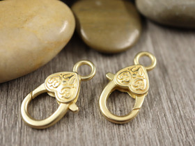 Rapulukko sydän, 26mm, 18K/kulta, 1kpl