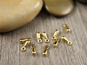 Ketjunpääte pisara, 7.5x2.5mm, kulta/rst, 10kpl