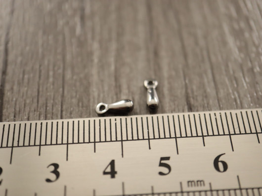 Ketjunpääte pisara, 7.5x2.5mm, rst, 10kpl