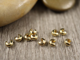 Päällyshelmi, 4mm, 18K/ kulta/ rst, 10kpl