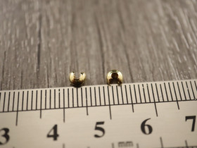 Päällyshelmi, 4mm, 18K/ kulta/ rst, 10kpl