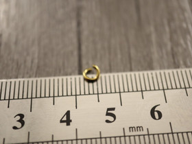 Välirengas, 4x0.7mm, avattava, 18K/ PVD/ kulta/rst, 10kpl