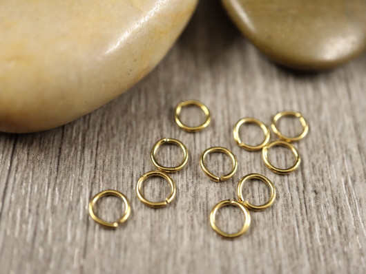 Välirengas, 5x0.7mm, avattava, 18K/vaaleakulta/rst, 10kpl