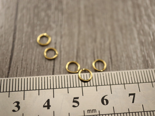 Välirengas, 5x0.7mm, avattava, 18K/vaaleakulta/rst, 10kpl