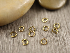 Välirengas, 4x0.8mm, avattava, 18K/ PVD/ kulta/rst, 10kpl