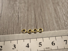 Välirengas, 4x0.8mm, avattava, 18K/ PVD/ kulta/rst, 10kpl