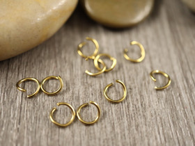 Välirengas, 6x0.8mm, avattava, 18K/ PVD/ kulta/ rst, 10kpl