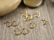 Välirengas, 6x0.8mm, avattava, 18K/ PVD/ kulta/ rst, 10kpl