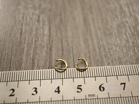 Välirengas, 6x0.8mm, avattava, 18K/ PVD/ kulta/ rst, 10kpl