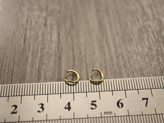 Välirengas, 6x0.8mm, avattava, 18K/ PVD/ kulta/ rst, 10kpl