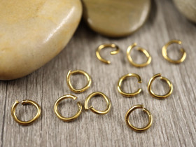 Välirengas, 8x1.2mm, avattava, 18K/ PVD/ kulta/rst, 10kpl