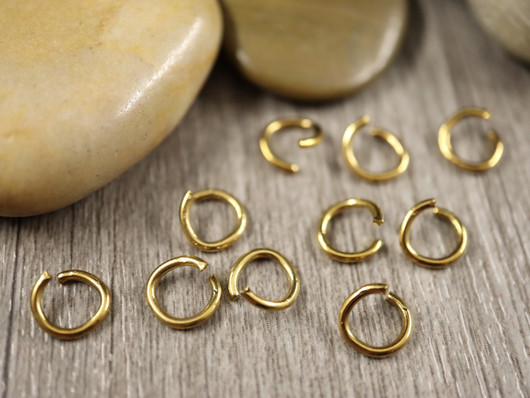 Välirengas, 8x1.2mm, avattava, 18K/ PVD/ kulta/rst, 10kpl