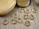 Välirengas, 8x1.2mm, avattava, 18K/ PVD/ kulta/rst, 10kpl