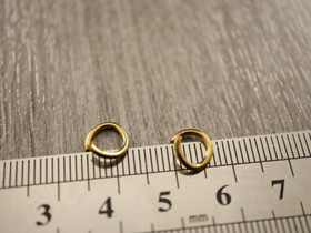 Välirengas, 8x1.2mm, avattava, 18K/ PVD/ kulta/rst, 10kpl