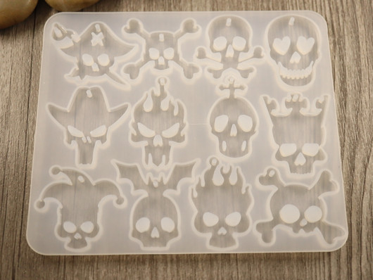 Silikonimuotti pääkallo, 99x117x4.5mm, 1kpl