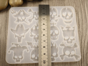 Silikonimuotti pääkallo, 99x117x4.5mm, 1kpl