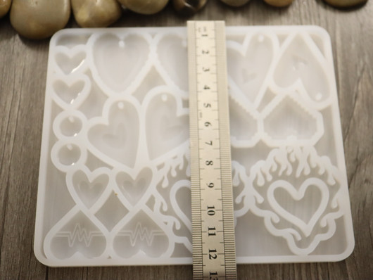 Silikonimuotti sydämet, 122x147x5.5mm, 1kpl