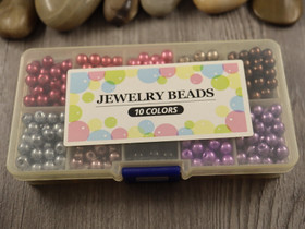 Lasihelmilajitelma helmiäinen, 6mm, 10väriä, (n.500kpl) 1kpl