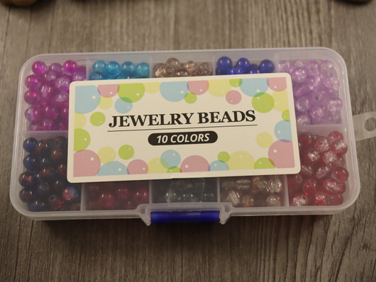 Lasihelmilajitelma särö, 6mm, 10väriä, (n.450kpl) 1kpl