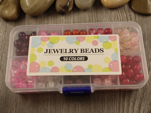 Lasihelmilajitelma, 8mm, 10väriä, (n.200kpl) 1kpl