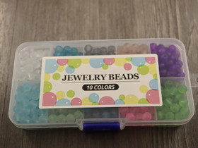 Lasihelmilajitelma huurre, 6mm, 10 väriä, (n.500kpl) 1kpl