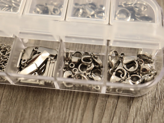 Välirengas- ja lukkolajitelma, 5-10mm, rst, n.249kpl