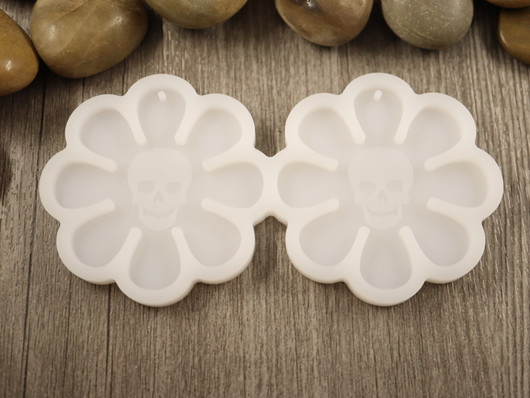 Silikonimuotti kukka (pääkallo), 56x108x6mm, 1kpl