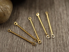 Korulinkit tikku, 20x1mm, 18K/ PVD/ kulta/ rst, 10kpl