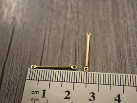 Korulinkit tikku, 20x1mm, 18K/ PVD/ kulta/ rst, 10kpl