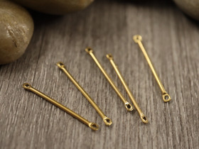 Korulinkit tikku, 25x1,2mm, 18K/ PVD/ kulta/ rst, 10kpl