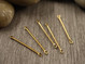 Korulinkit tikku, 25x1.2mm, 18K/ PVD/ kulta/ rst, 10kpl