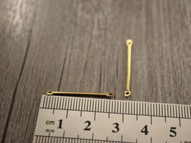 Korulinkit tikku, 25x1,2mm, 18K/ PVD/ kulta/ rst, 10kpl