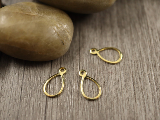 Pisarariipus, 12x7mm, kulta/ rst, 1kpl